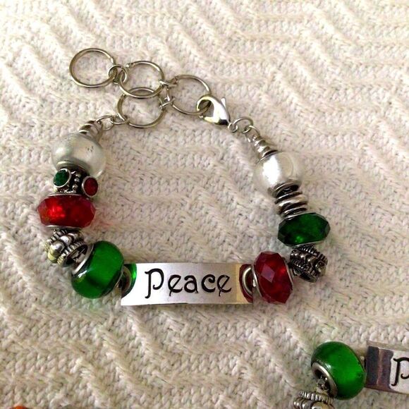 HOLIDAY BRACELETS- THREE (1 JOY & 2 PEACE) NEW - Picture 9 of 12